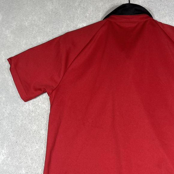 Adidas FC Bayern Munich Polo Shirt Men’s Medium Red Athletic GPS Soccer Jersey - Picture 6 of 9